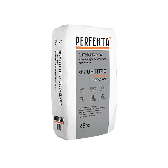 Штукатурка цементная универсальная Perfekta Фронтпро Стандарт, 25 кг в "Строй-Ресурсе" Штукатурка цементная универсальная Perfekta Фронтпро Стандарт, 25 кг купить в "Строй-Ресурсе"