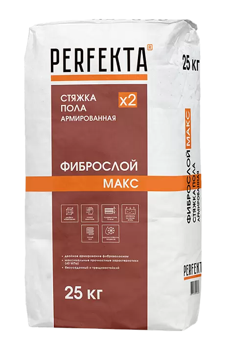 Стяжка пола Perfekta армированная Фиброслой Макс, 25 кг в "Строй-Ресурсе" Стяжка пола Perfekta армированная Фиброслой Макс, 25 кг купить в "Строй-Ресурсе"