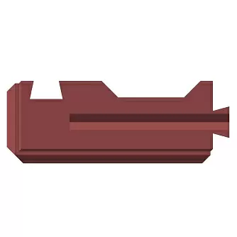 Забор BRICK Блок угловой правый красный в "Строй-Ресурсе"