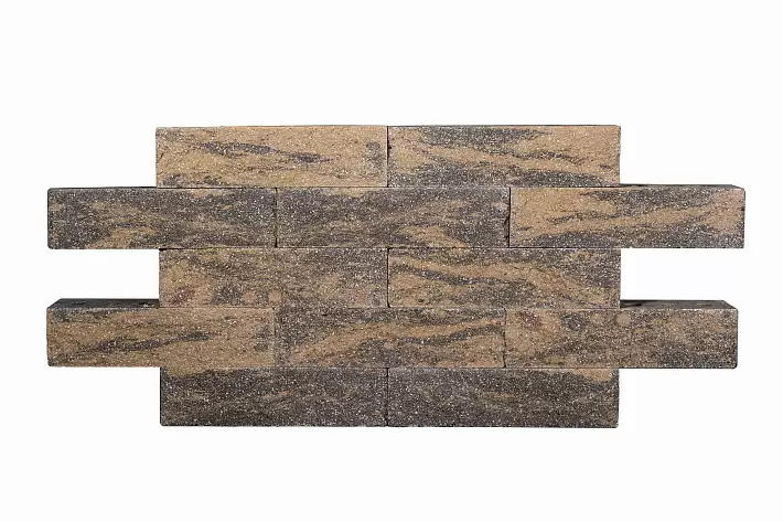 Кирпич колотый СПК 0,5НФ полнотелый Темный Янтарь купить в "Строй-Ресурсе"