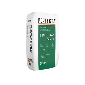 Штукатурка гипсовая легкая Perfekta Гипстар белый, 30 кг в "Строй-Ресурсе"