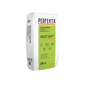Шпаклевка гипсовая выравнивающая Perfekta Экостарт, 20 кг в "Строй-Ресурсе"