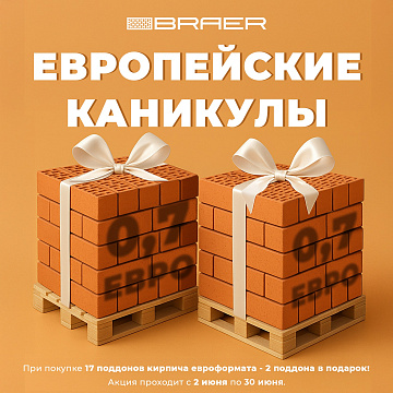 ЕВРОпейские каникулы на кирпич евро BRAER